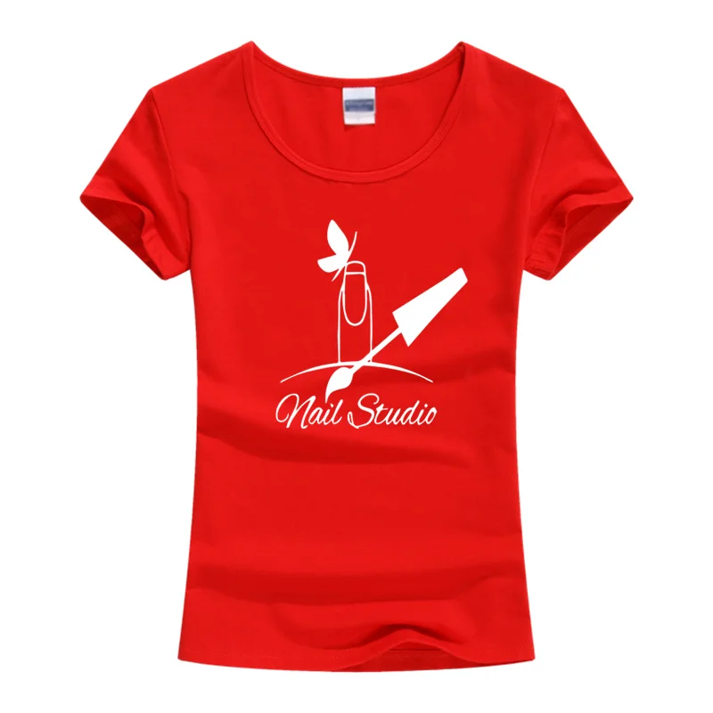 Новая летняя футболка с круглым вырезом и коротким рукавом для маникюрного