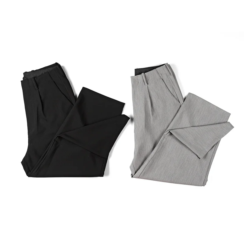 

2020 NewBaggy pleated suit trousers Breathable Fabrics Sports Style Straight-leg Pants Men Women Loose Pants Casual