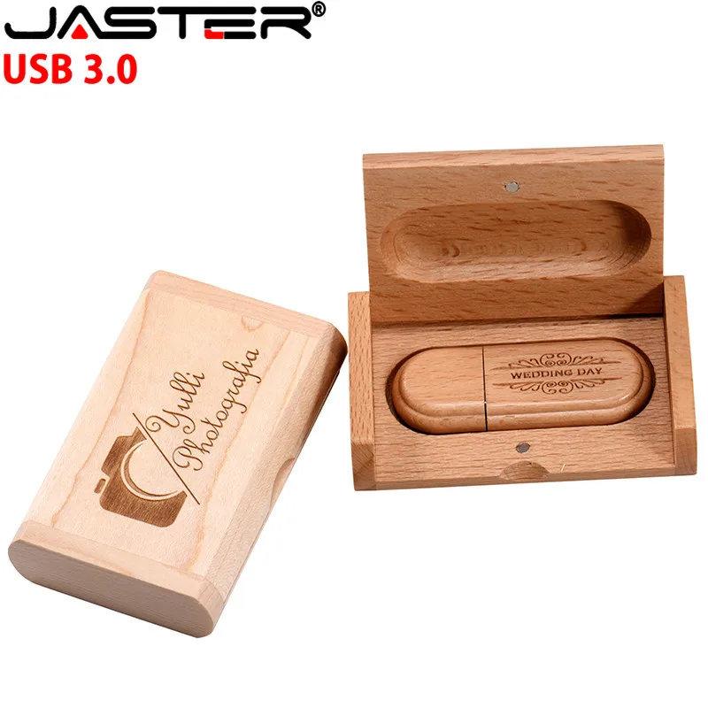Usb флеш накопитель JASTER usb3.0 Maple wood + box 4 ГБ 8 16 32 ГБ|USB флэш-накопители| |