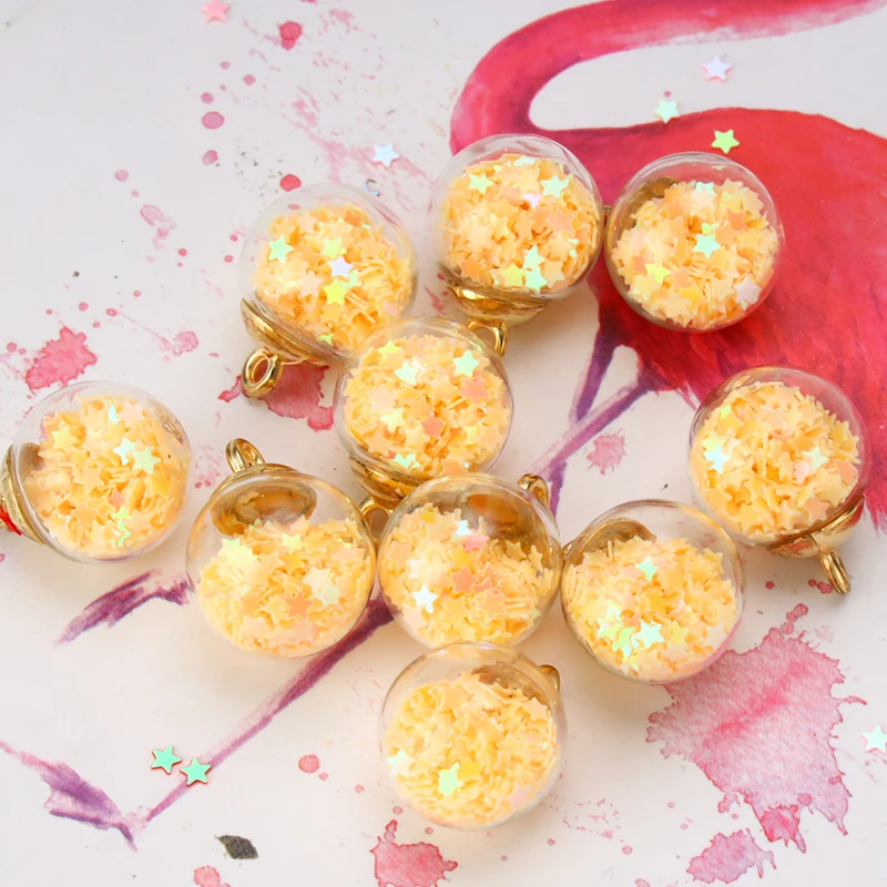 10 шт./компл. 15 мм многоцветные Хрустальные шарики подвески в виде звезд фурнитура