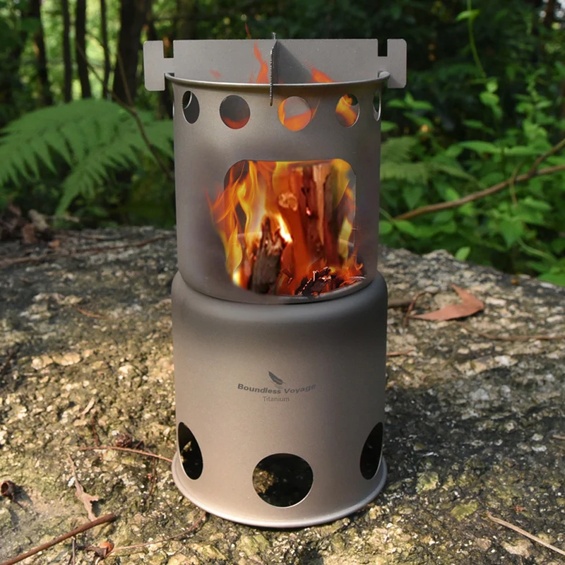 Складная титановая туристическая деревянная плита Boundless Voyage портативная