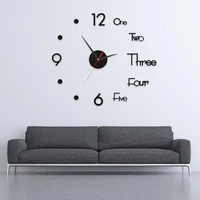 3d modern wall clock innovative acrylic diy mirror wall sticker clock for living room bedroom decoration wallclock