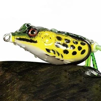 1pc soft frog fishing lure silicone artificial minnow crank bait simulation frog fishing lures bait tackle with double hooks