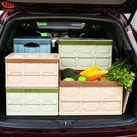 30l55l collapsible car trunk storage box foldable back storage bin organizer with lid for home garden outdoor travel and camp
