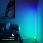 Современная светодиодная Напольная Лампа RGB светильник, цветные светильники для гостиной, спальни, декоративное освещение, светильник тное освещение, угловая лампа