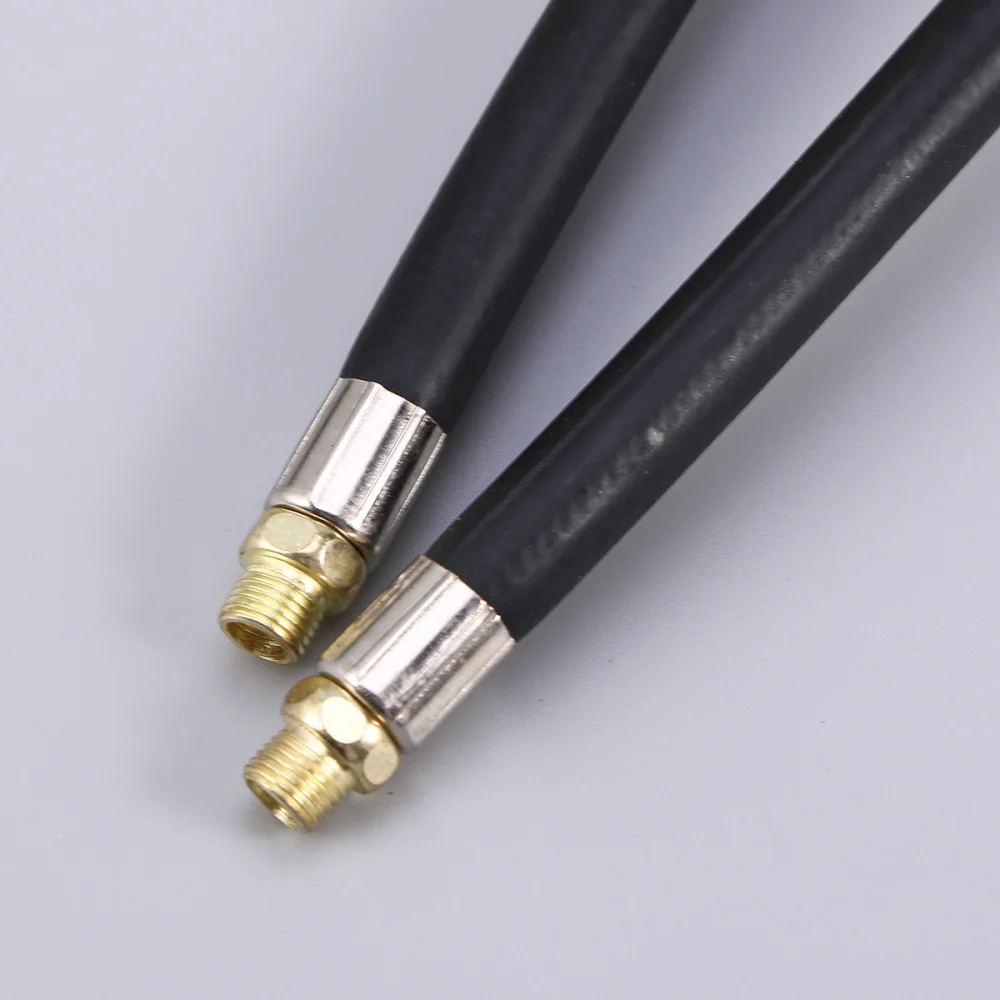 

2pcs Replacement Air Pump Extension Rubber Hose Inflator Tube Pipe Cord (Black)