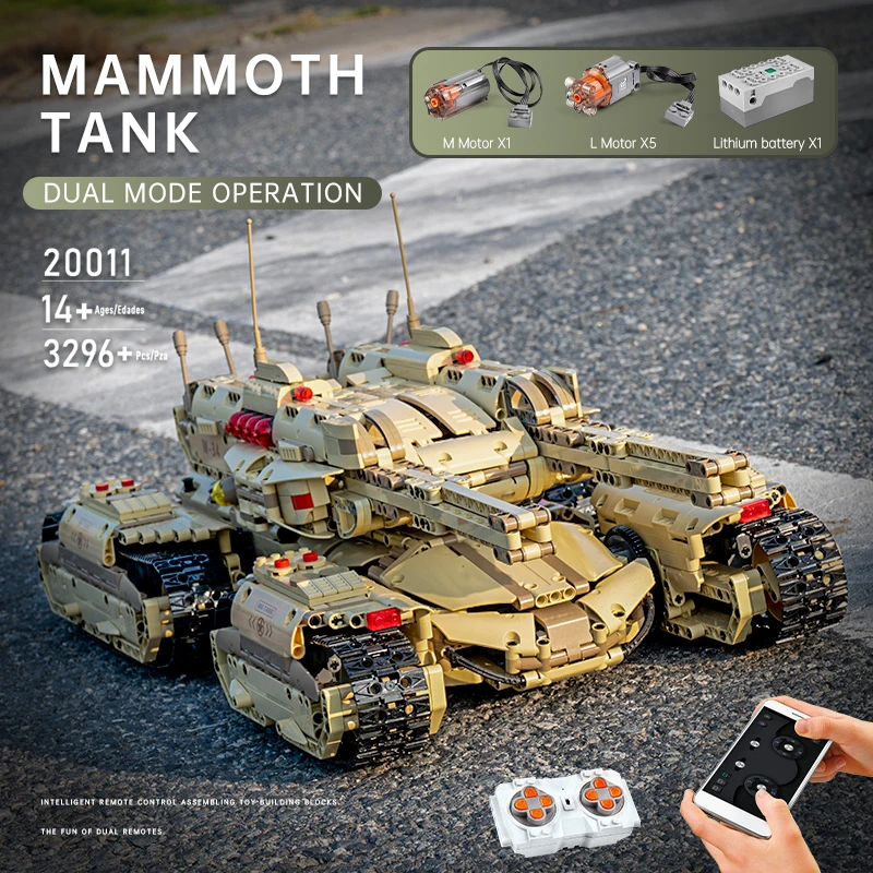 Молд KING 20011 высокотехнологичные игрушки APP RC военный Мамонт Танк MKII Модель Сборка