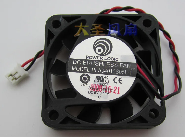Power Logic PLA04010S05L-1 DC 5В 0.11A 40x40x10 мм 2-проводной Вентилятор охлаждения сервера |