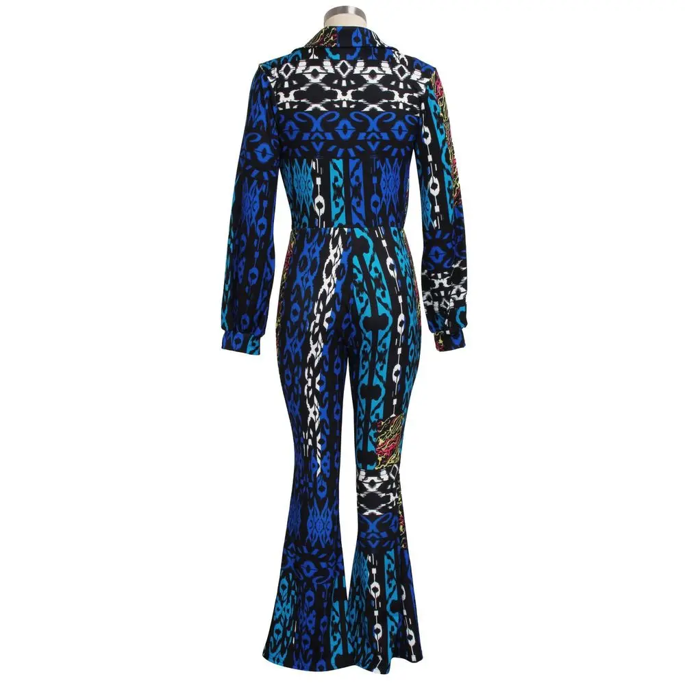

Leopard Printed Sexy Rompers Womens Jumpsuit Turn Down Collar Long Sleeve Bandage Bodysuit Autumn Deep V Neck One Piece Overalls