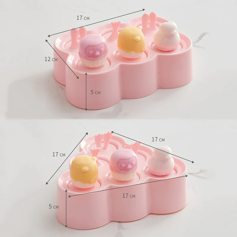 Silicone Ice Cream Cube Mold Home-Made DIY Home Children's Mini Cute Cartoon Animal Shape Popsicle Tool | Дом и сад