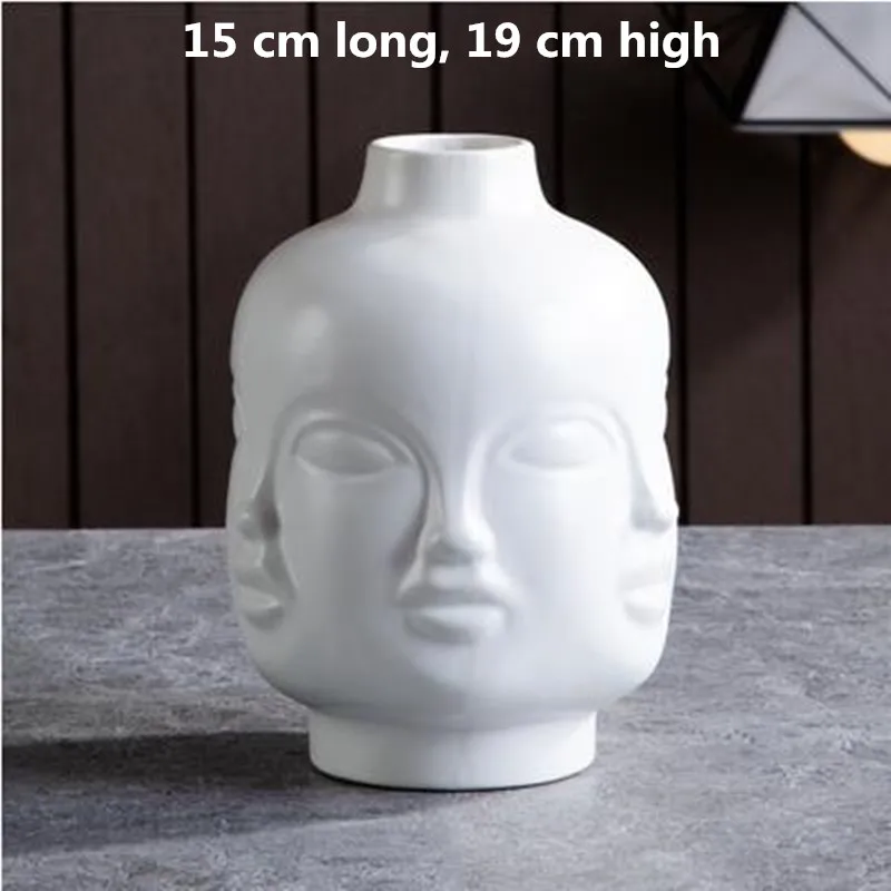 

Creative ceramic face vase, European modern ceramic art, home office restaurant bar desktop decoration gift