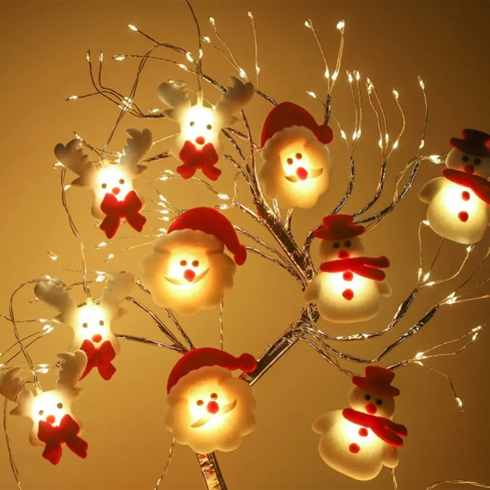 

Christmas Light String Elk Plush Muppet Pendant Holiday Decoration Small LED Light Waterproof Outdoor Indoor Decoration