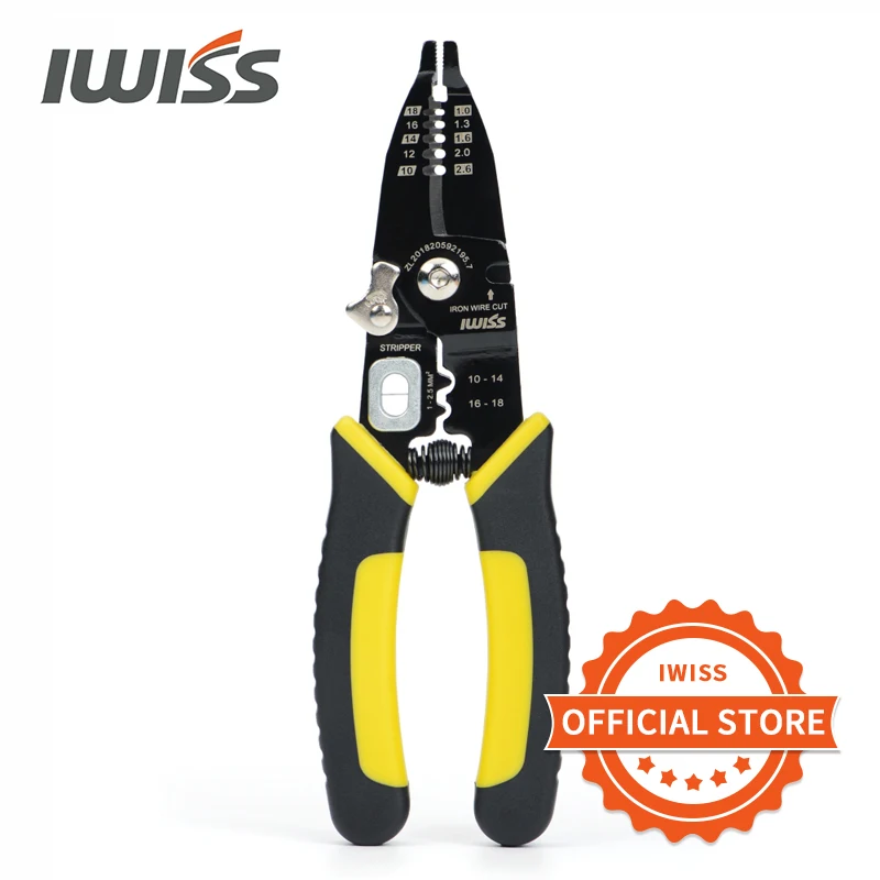 IWISS Mini Multifunctional Hand Tool Crimping Pliers Wire Stripper Plier Electrician Hardware Tools Wire Cable Cutters