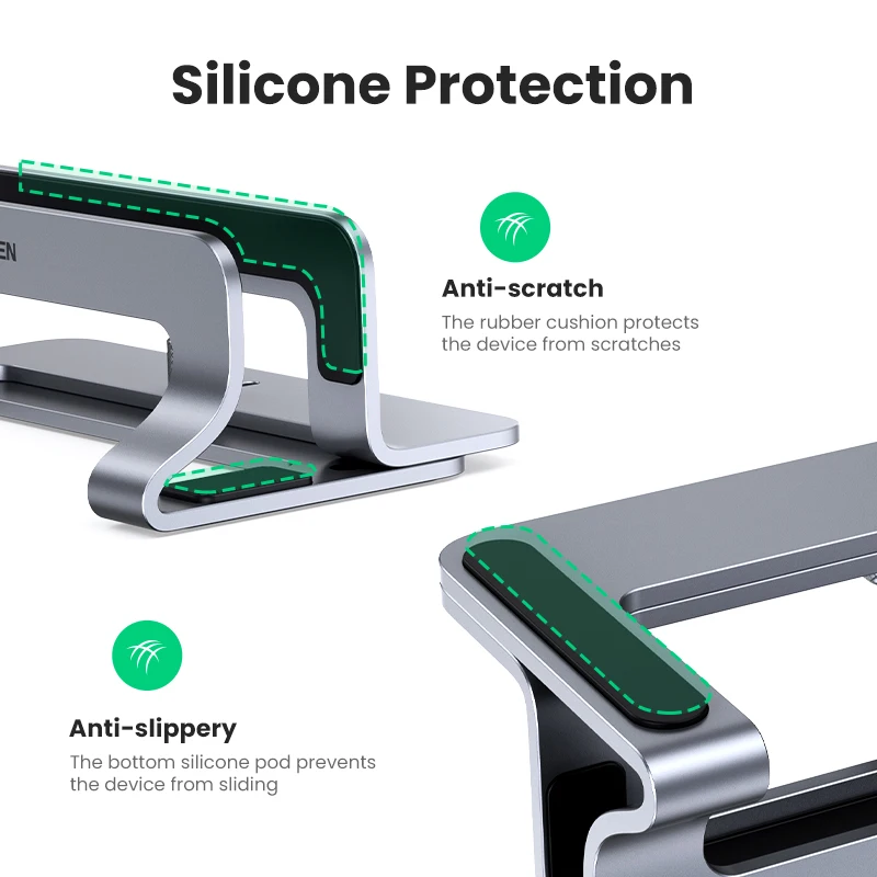 ugreen vertical laptop stand holder for macbook air pro aluminum foldable notebook stand laptop support macbook pro tablet stand free global shipping