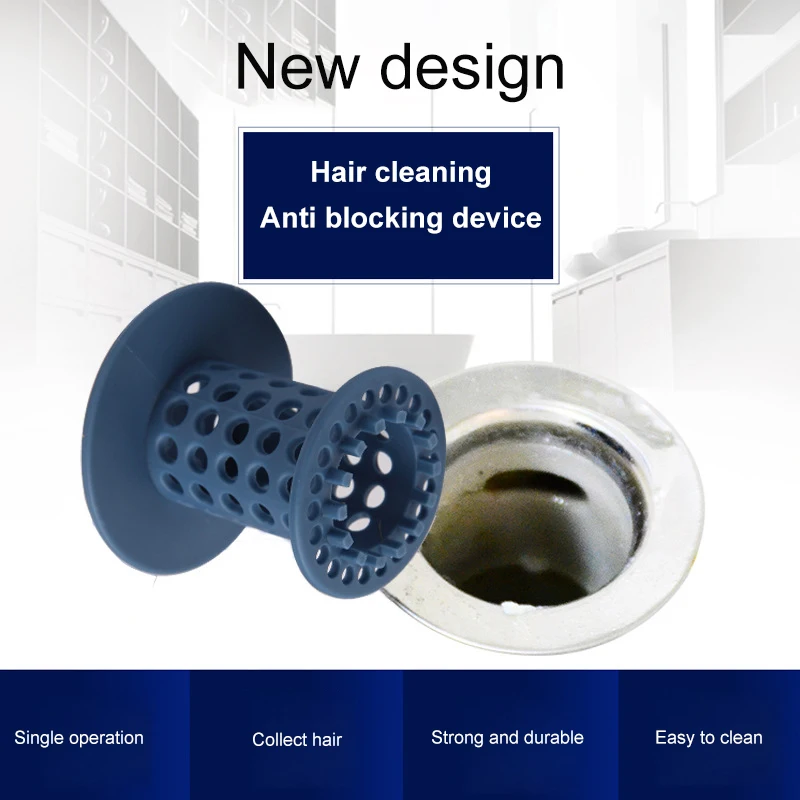

Bathroom Drain Hair Catcher Thermoplastic Rubber Sink Strainer Filter Sewer Dredge Device Shower Hair Stopper Bathroom Accessory