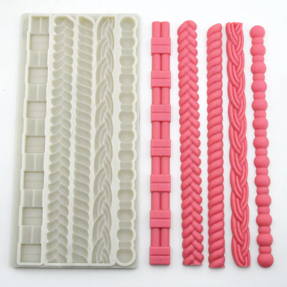

New Linen Silicone Fondant Mould Cake Lace Decoration Tool DIY Chocolate Fudge Baking Kitchen Accessories K632