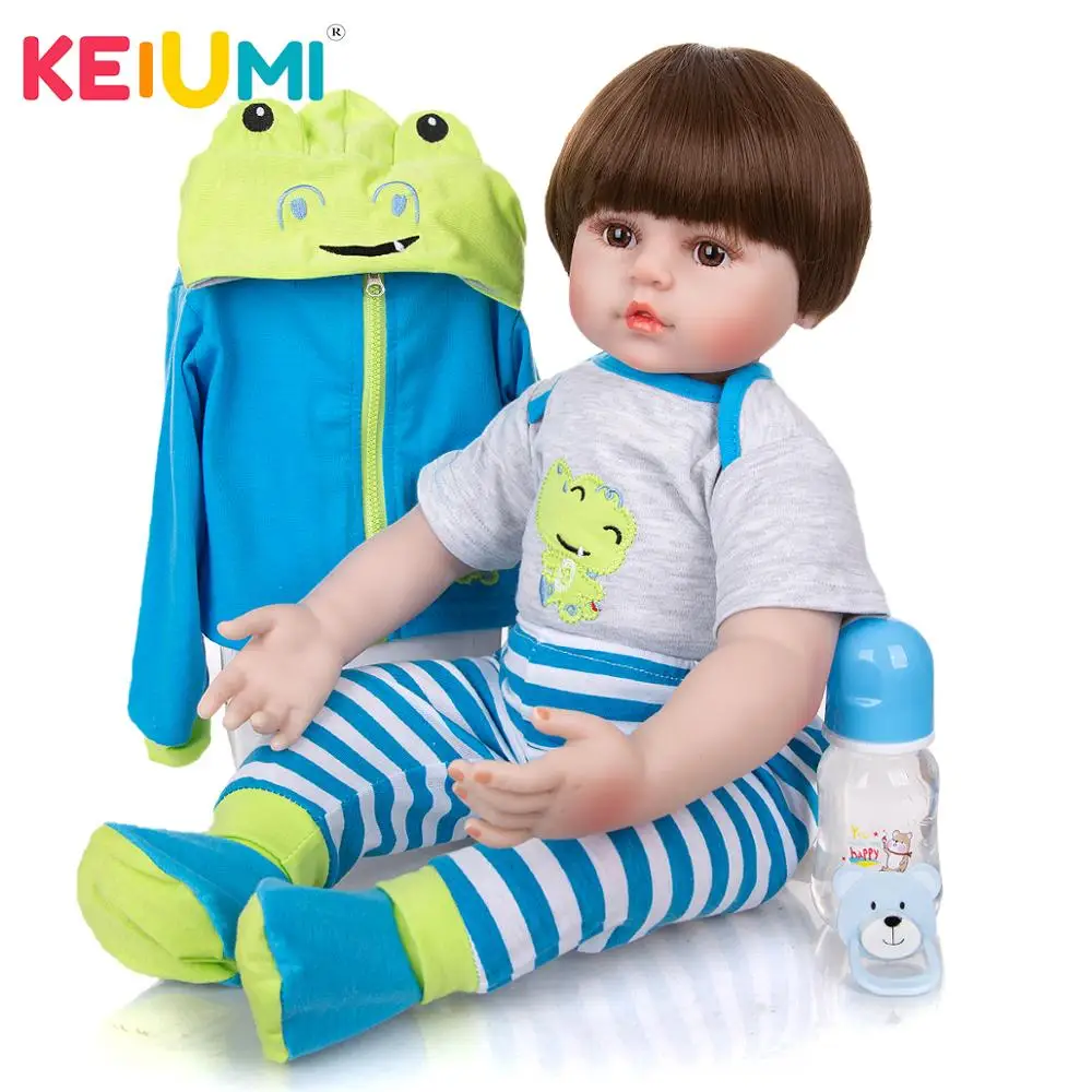 Мягкая силиконовая кукла реборн KEIUMI 24 дюйма мягкие реалистичные куклы из