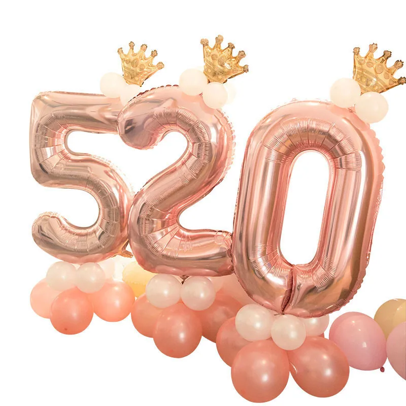 32 дюймов Большой Фольга на день рождения воздушные шары гелиевые шара с цифрой