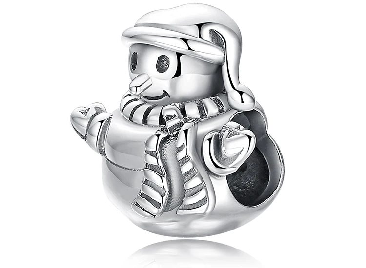 JewelryPalace 925 пробы серебро счастливая зима прекрасный снеговик Шарм бисер Fit Браслеты Новая горячая Распродажа ful подарки для Для женщин