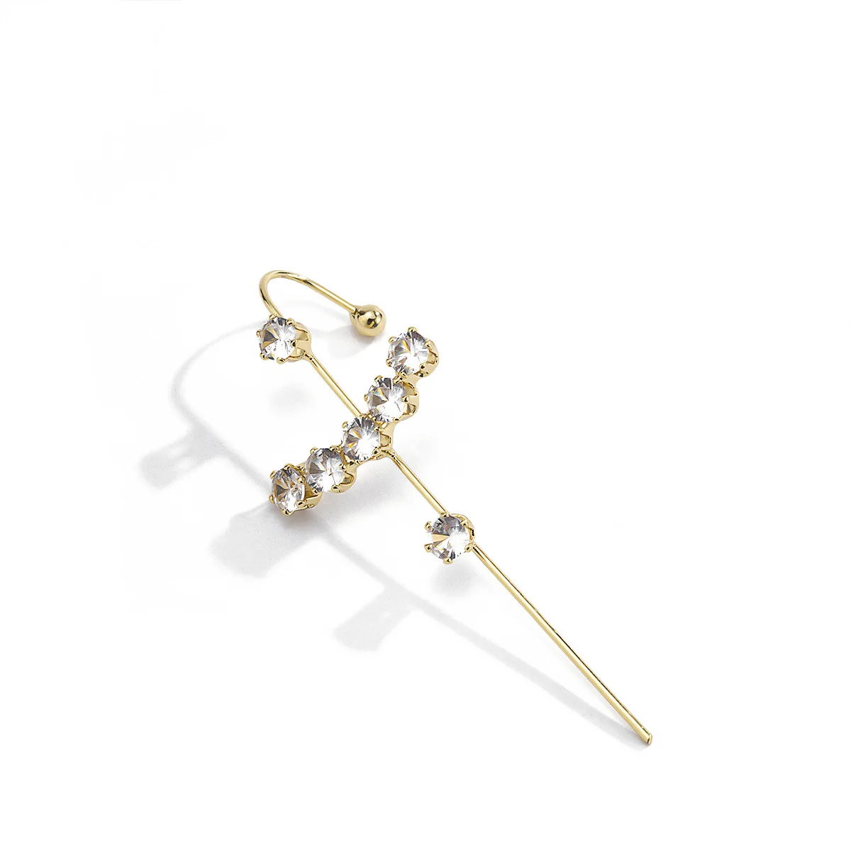 

Women's Artificial Diamond Retro Gold Metal Alloy Ear Clip Earrings