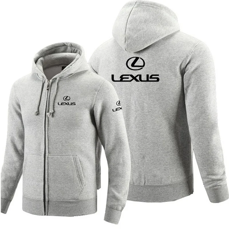 

NEW Autumn winter for Lexus logo zipper sweatshirts Printed Men fleecel Hooded jacket Hoodies Zipper Hoody