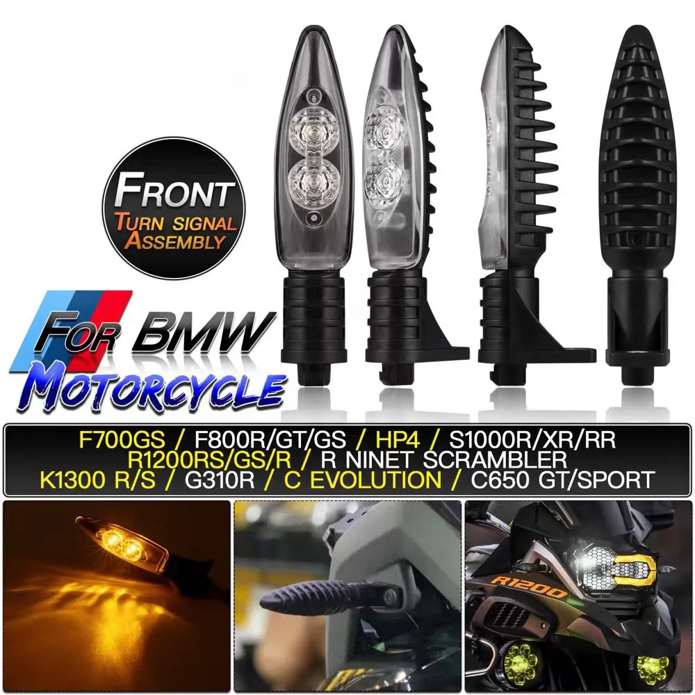 

2/4pcs 12V Motorcycle Front rear LED Turn Signal Light Indicator Lamps For BMW R1200GS R1200 GS Adventure K1300 S C600GT F800GS