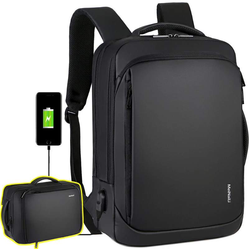 

2022 Mens USB Charging Backpack 14 15.6 inch Laptop Bags Male Business Bagpacks Waterproof Multifunctional Travel Bag mochila