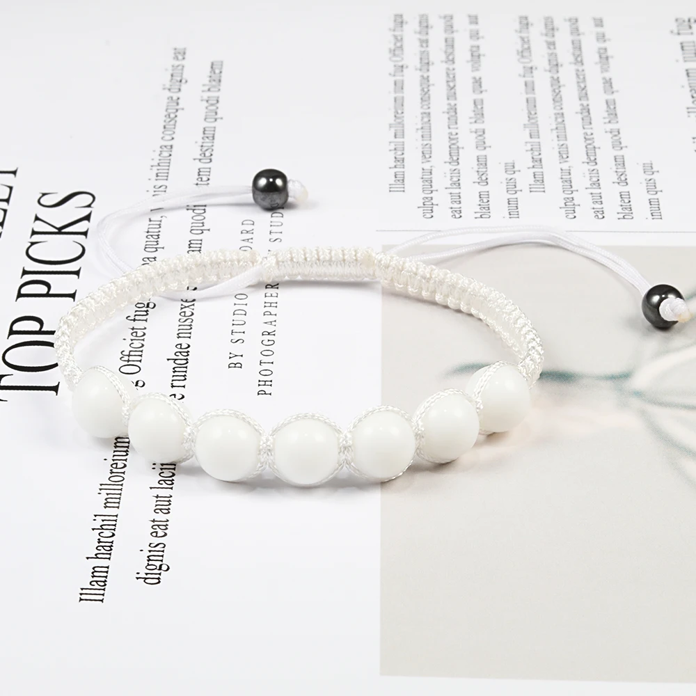 Lucky для женщин и мужчин пара браслетов красная струна белый натуральный камень