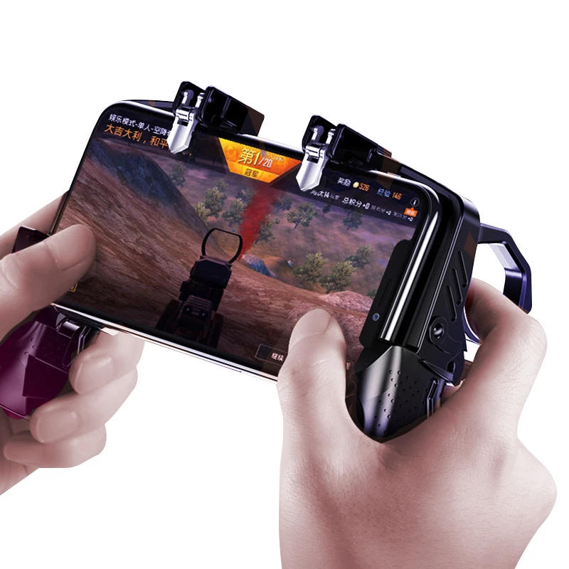 Игровой контроллер K21 PUBG, джойстик, металлическая кнопка пуска, кнопка для стрельбы, противопожарная ручка, геймпад для iPhone, Android, мобильного телефона