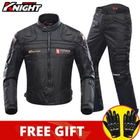 duhan motorcycle jacket men motocross waterproof anti fall racing jacket protective winter autumn motorcycle jacket pants suit