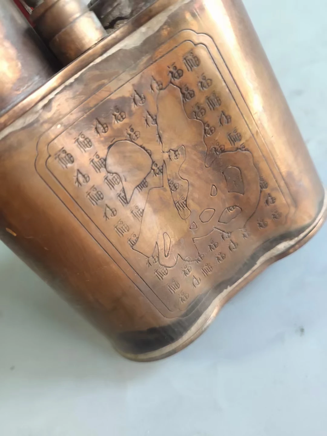 Старая трубка инструмент для курения латунная статуя скульптура модель