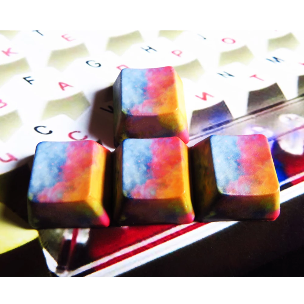 4 шт. OEM R4 цветные ПБТ уплотненные колпачки для ключей с креплением Fuji Cute Cat Doraemon