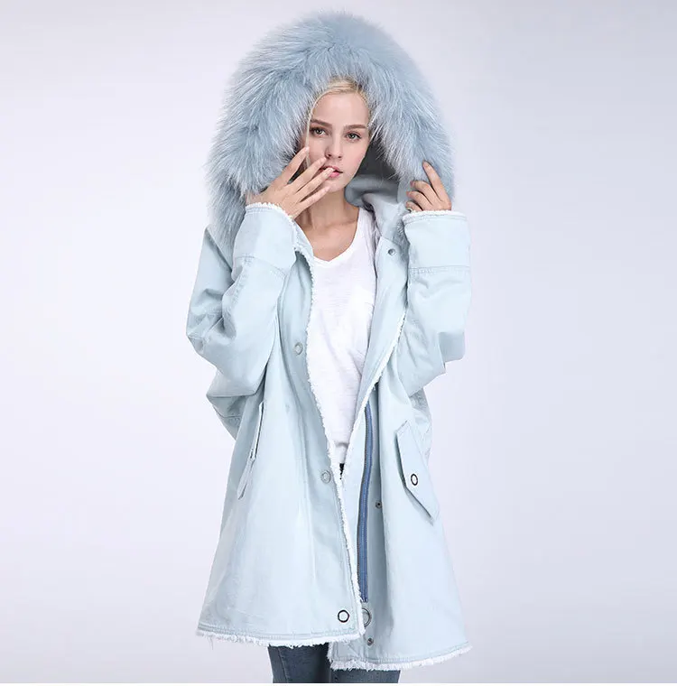 

Куртка женская из меха кролика, зимняя, теплая, 2019