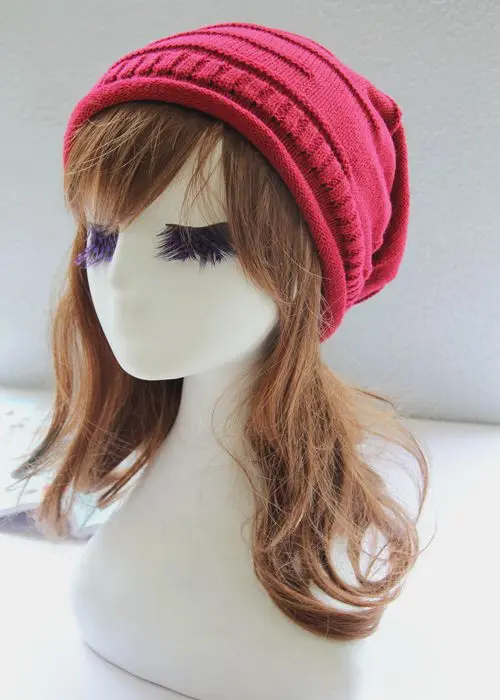 color 6 Модная вязанная шляпа зимние шапки для женщин Skullies Beanies теплая шапка мужская вязаная шапка высокое качество головной убор - Цвет: color 6