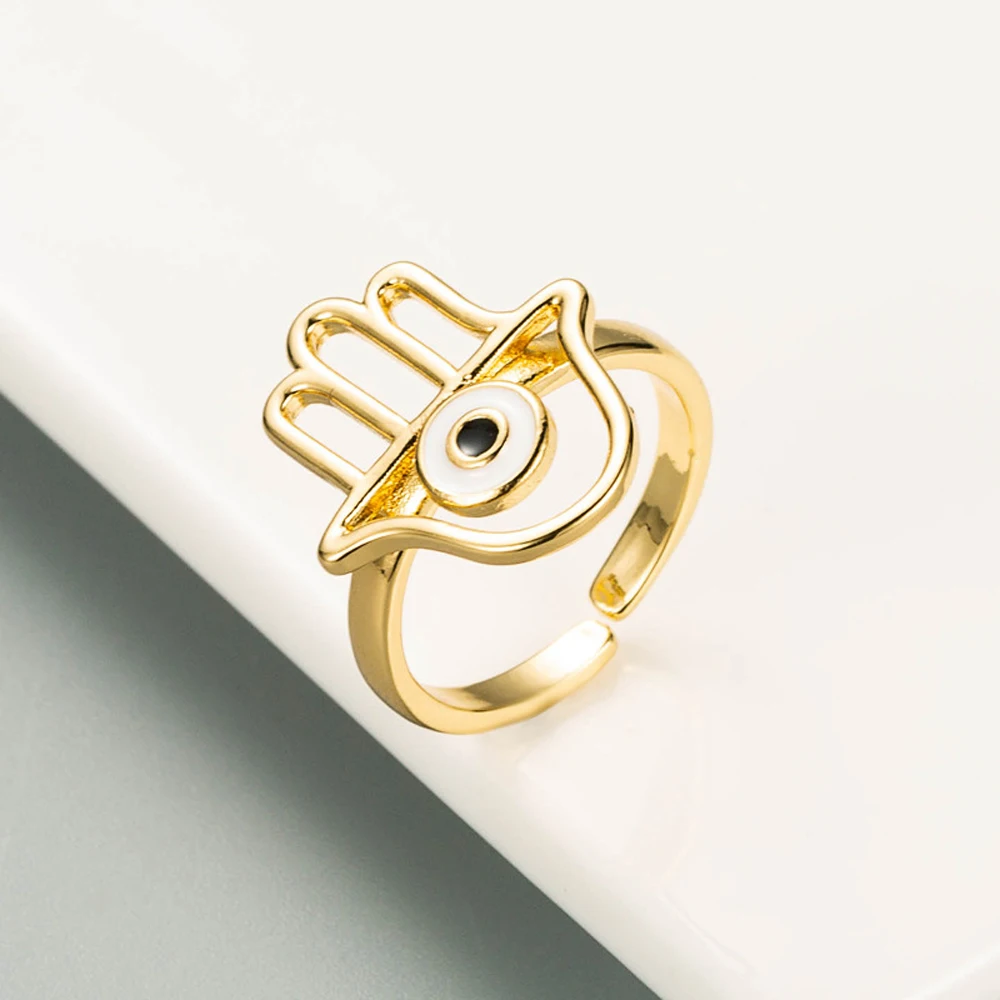 

Sell like Hot Cakes Hollow Out The Palm Finger Ring Contracted Metal Ring Punk Women Jewelry For Party Gift Rings