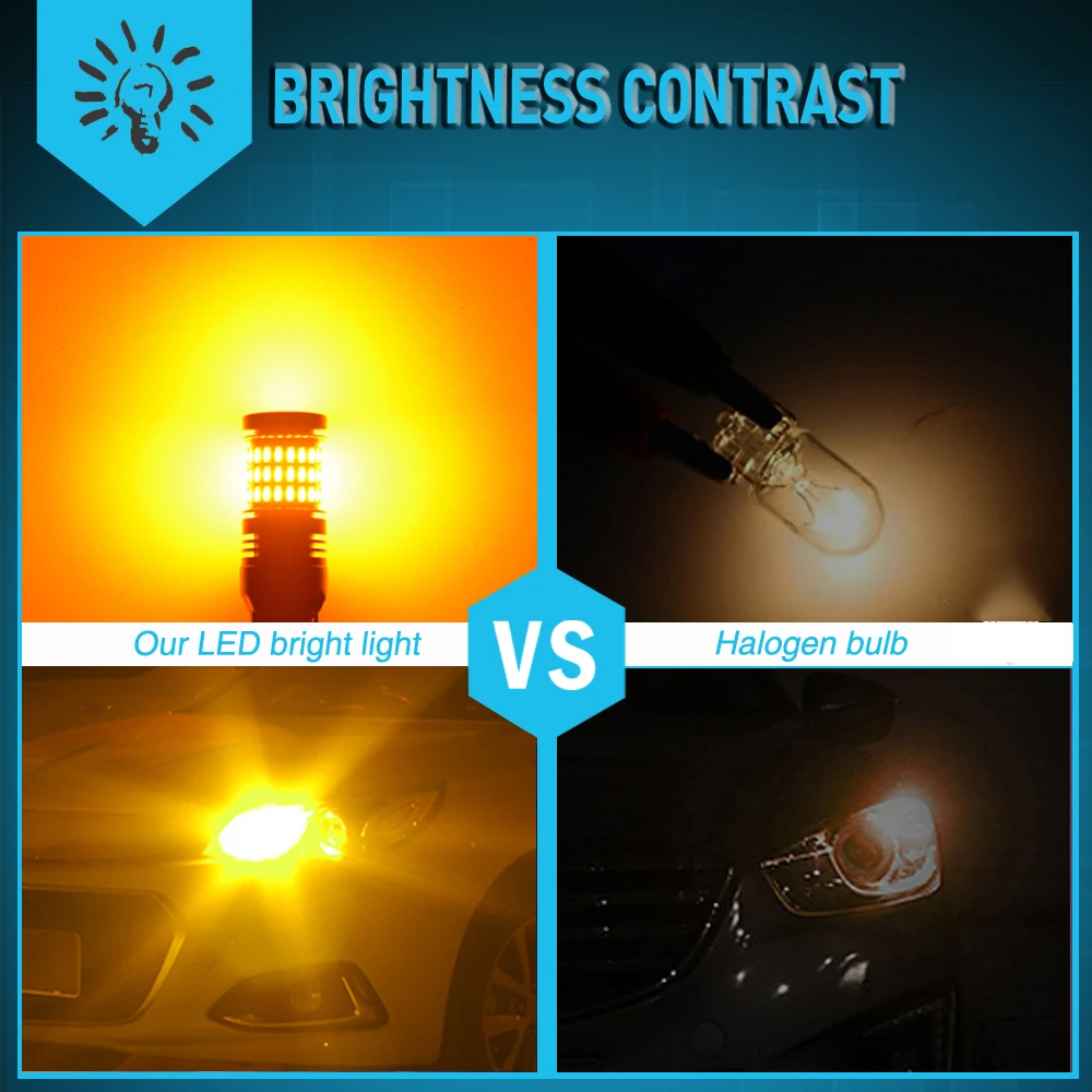 2x CANBUS Error Free светодиодный лампы сигнала поворота светильник P21W 1156 BAU15S BA15S PY21W для