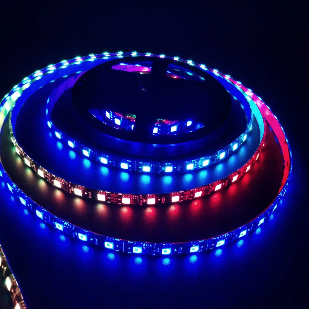 SM16703 WS2811 Addressable Rgb Led Strip 60 leds/M 12V digital 5050 programable 5M Smart Pixel Led Tape for led madrix project
