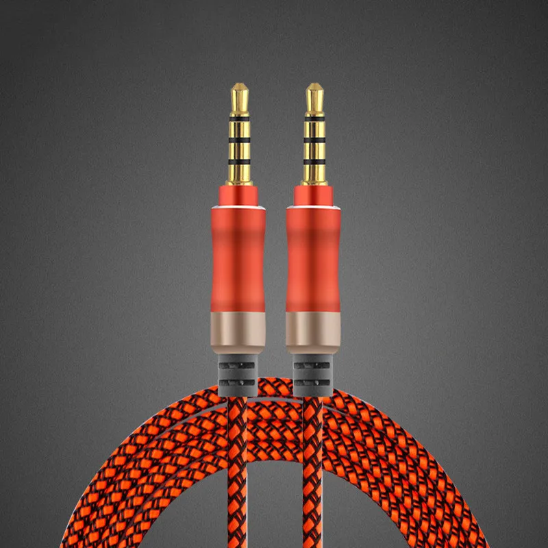 Позолоченный разъем 3 5 мм Aux кабель штекер аудиокабель для автомобиля iPhone MP3/MP4