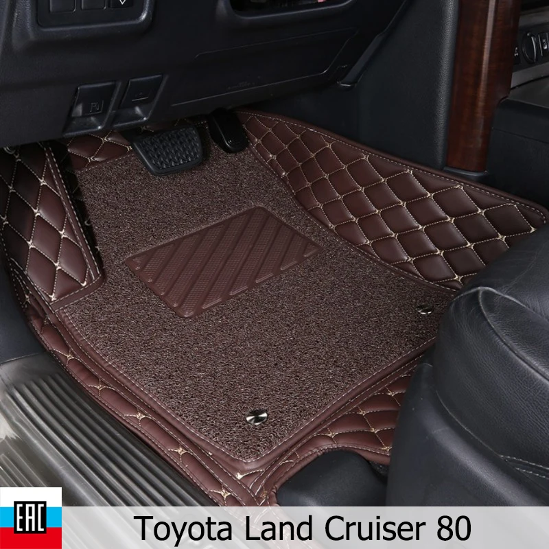 Коврики для авто с защитной слой Toyota land cruiser 80 лево руль 1989-1997 аксессуары из