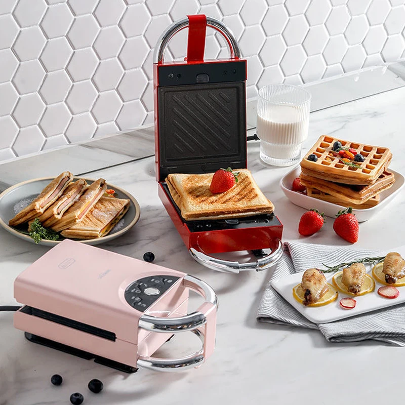 

Electric Sandwich maker 5 in 1 Bread Maker Timed Waffle Makers Multifunctional Breakfast Machine Household bread Electric grill