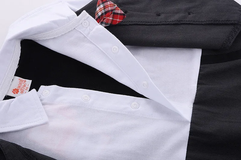 Baby Boy Clothes Romper+Berets 24M 18M Clothing Sets Cotton Boys Bow Black Long Sleeve Formal |