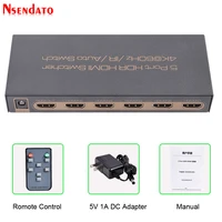 5 port 18gbps hdr 4k 60hz hdmi switch 5x1 support hdcp 2 2 hdmi 2 0 switcher with auto ir remote control for ps4 monitor tv pc