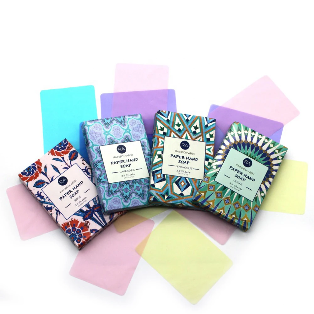 1 Boxs Soap Paper Disposable Washing Hand Eczema Acne Pimples Remover Skin Care Preventing Influenza Virus Soap Paper as Picture