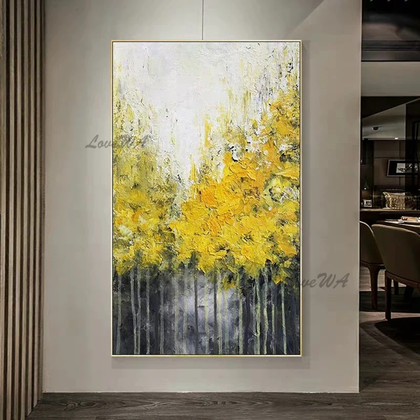 

Modern Hand-painted Abstract Gold Heavy Texture Oil Painting Handmade Canvas Artwork Painting Wall Art Home Bedroom Decoration
