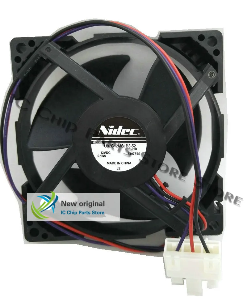 

Refrigerated cooling fan New Original for nidec 9CM U92C12MS1B3-52 12V 0.16A waterproof cooler
