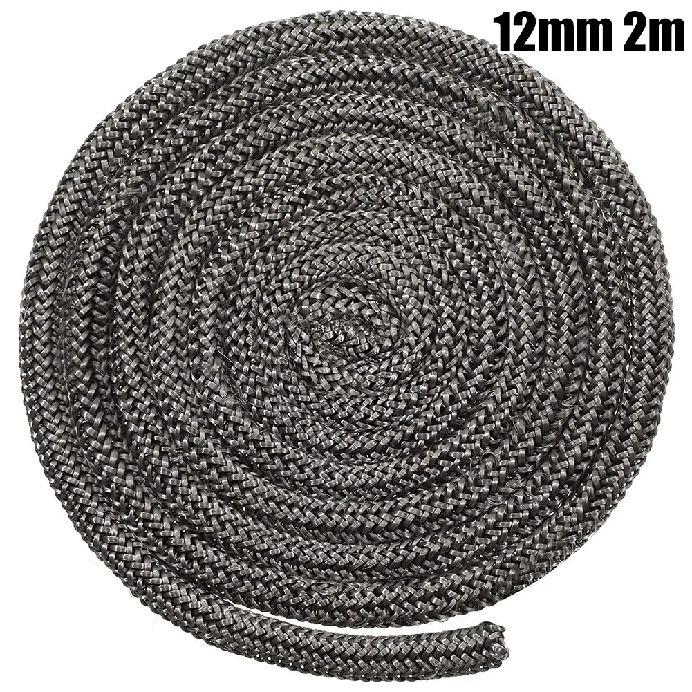 

1*Fiberglass Rope Seal 78 Inch Black Stove/Fire Rope Wood Burning Stove 10/12mm 2m Length Log Burner Door Seal