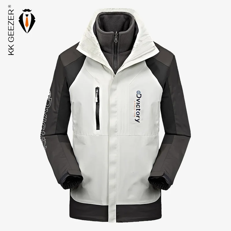 Куртка мужская зимняя непромокаемая толстая теплая куртка Softshell Белая