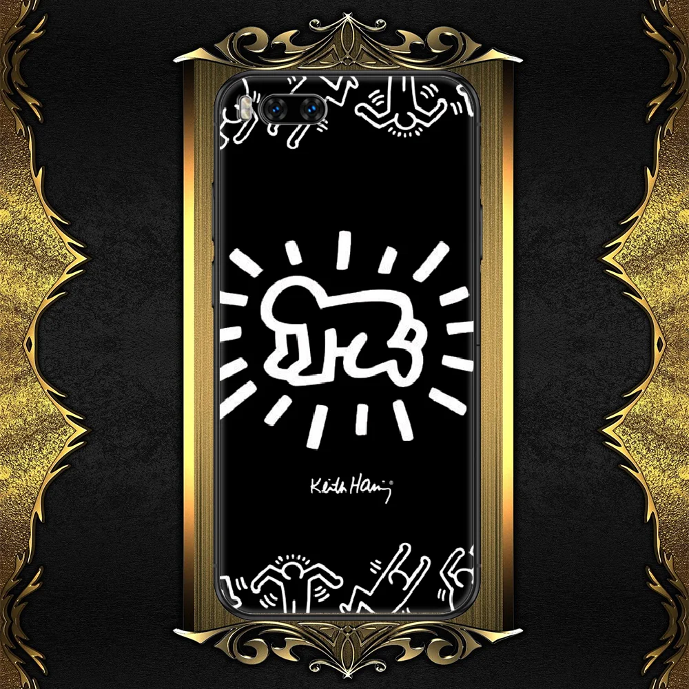 

Keithes Graffiti Haring Art Phone case For Xiaomi Mi Max Note 3 A2 A3 8 9 9T 10 Lite Pro Ultra black fashion bumper tpu cover