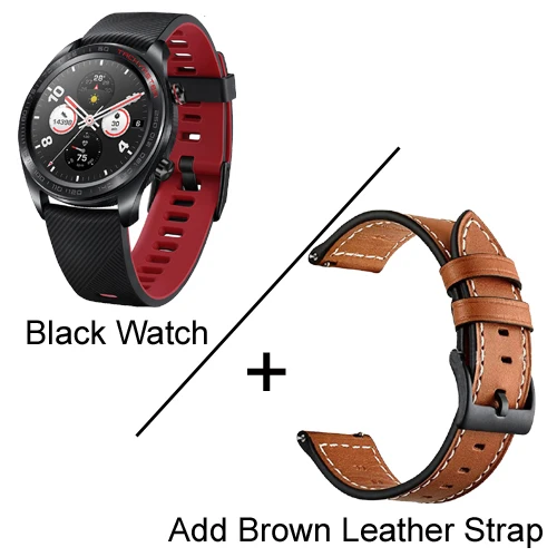 Black add strap Huawei Honor Watch Magic Smart Watch gps 5ATM водонепроницаемый трекер сердечного ритма трекер сна рабочий 7 дней напоминание о сообщениях - Цвет: Black add strap