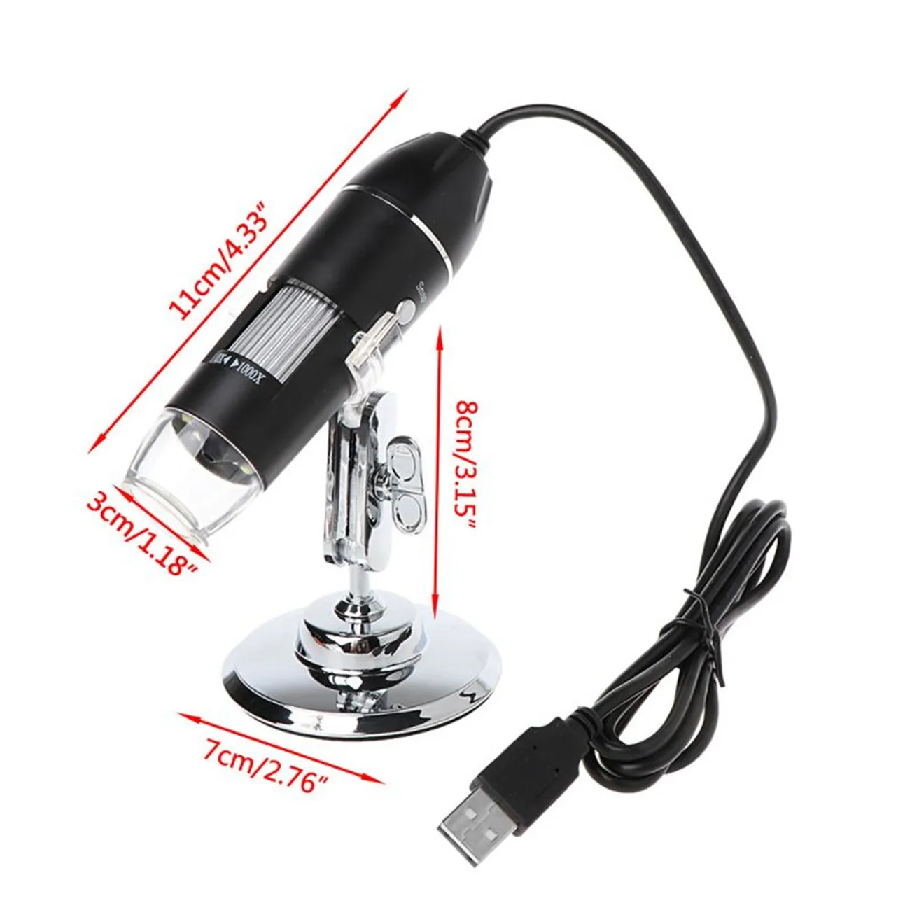 1000x digital microscope magnifier camera led electronic stereo endoscope camera for android ios wifi microscope free global shipping